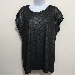 MICHEAL MICHAEL KORS LINEN SHORT SLEEVE TOP